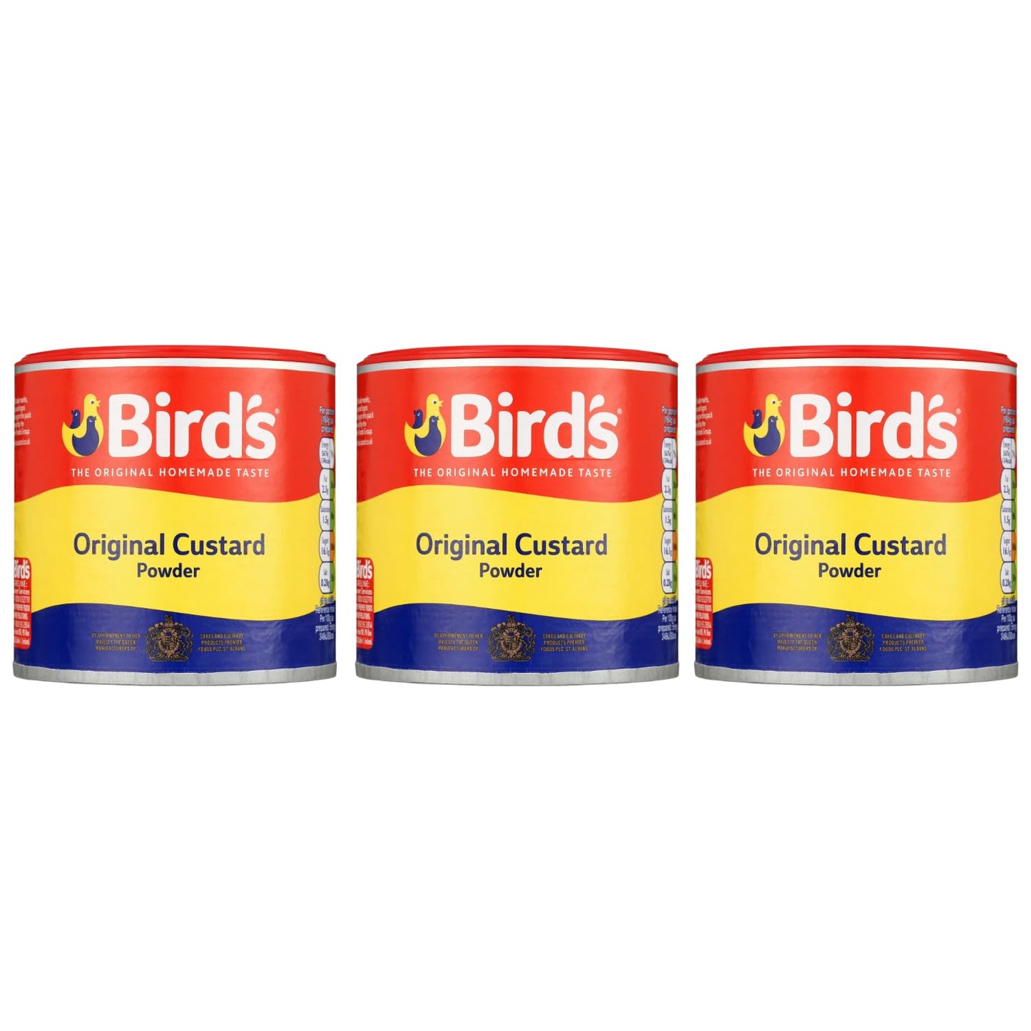 Birds Original Instant Custard Powder 250g - Classic British Dessert Mix, Just Add Water, Creamy & Delicious (Pack of 3)