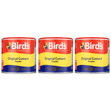 Birds Original Instant Custard Powder 250g - Classic British Dessert Mix, Just Add Water, Creamy & Delicious (Pack of 3)