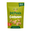 Platinum Dill Pickle Cashews - Plant Based Protein, Fiber, Healthy Snack - Roasted With Tangy Zest Of Dill Pickle - Can Bring At Home, Work, Office, Gym & School - 11Oz Individual & Resealable Pouch