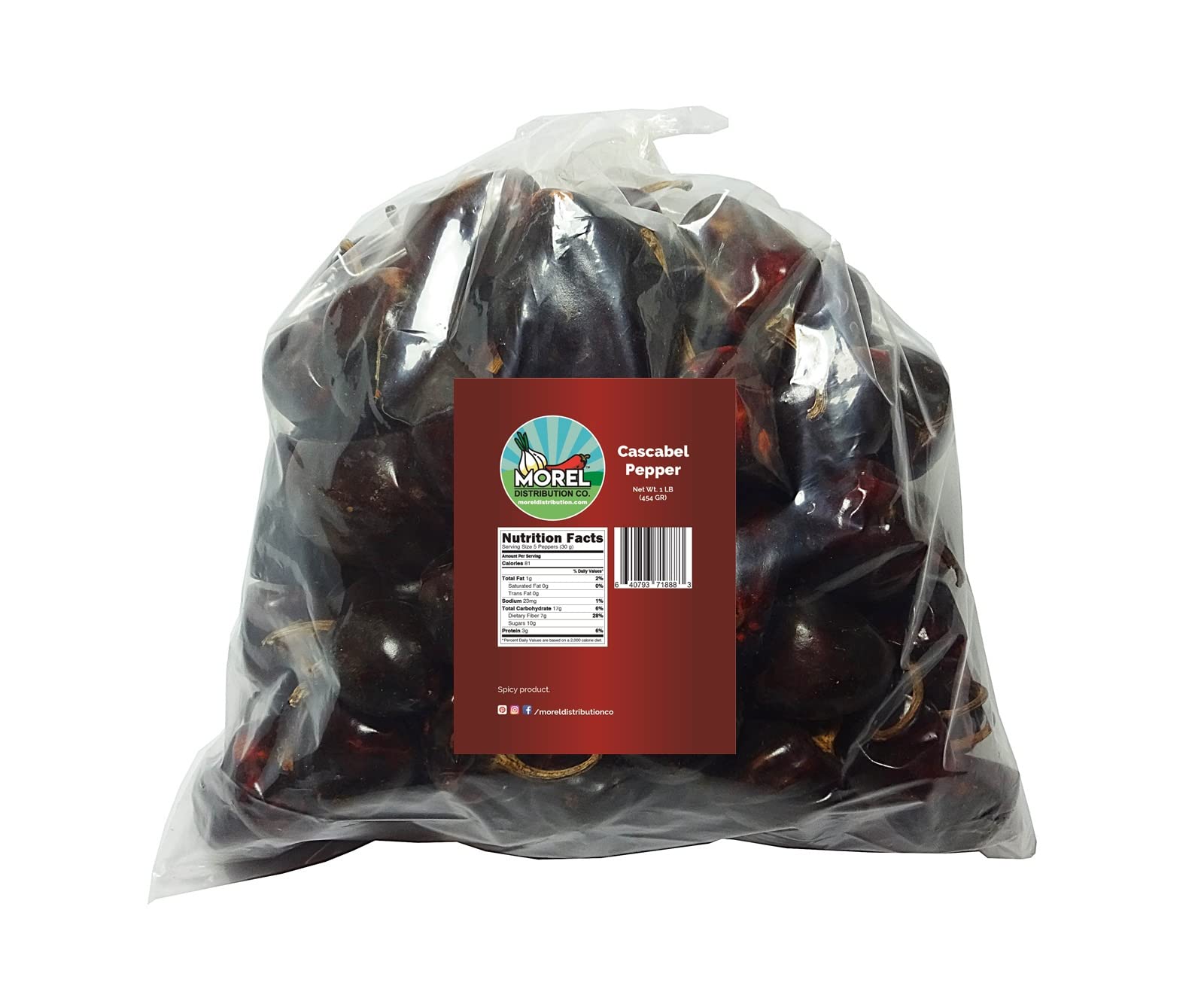 Morel Distribution Company Dried Cascabel Chili Pepper 1 Lb