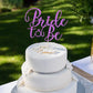 Sodasos Glitter Bride to Be Cake Topper - Purple Paper Decoration for Bridal Shower, Engagement, Bachelorette - 7x8 inches, Model HP-606-1223