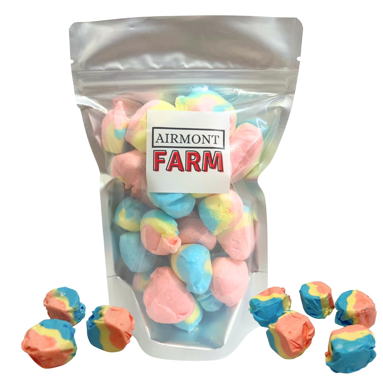 Airmont Farm Freeze-Dried Candy Salt Water Taffy - Crunchy Snack - 2 oz - Bite-Sized Pieces