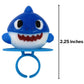 Imaginings 3 Baby Shark Lollipop Rings, Assorted Fruit Flavors, 20 Count, Individually Wrapped