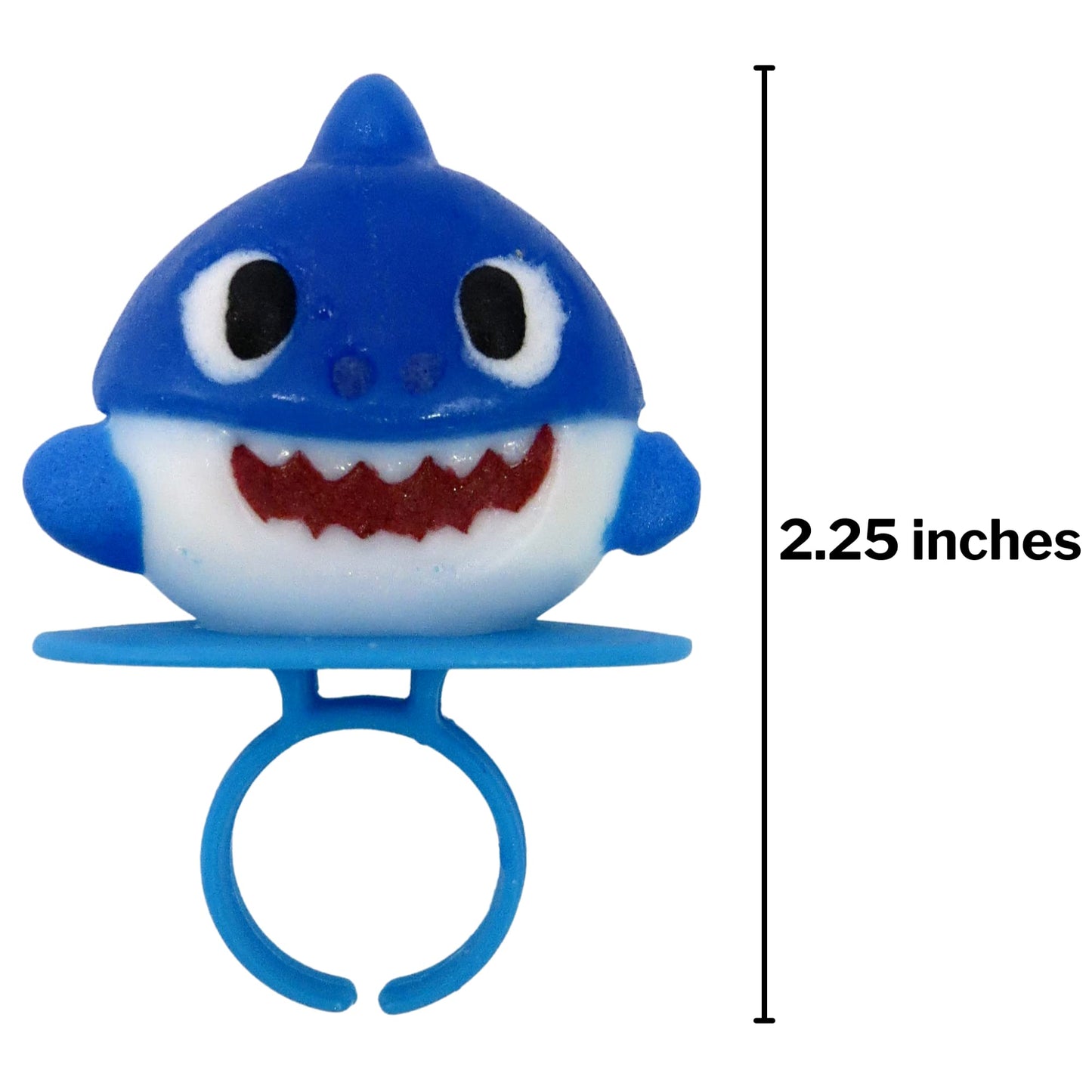 Imaginings 3 Baby Shark Lollipop Rings, Assorted Fruit Flavors, 20 Count, Individually Wrapped