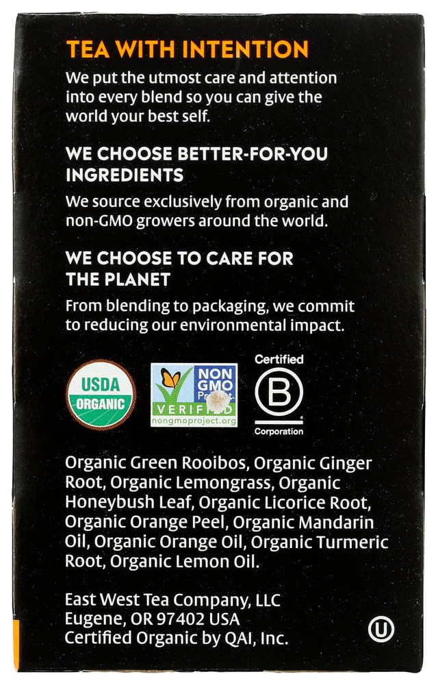 Choice Organic Teas Mandarin Ginger Herbal Tea - 48 Tea Bags, Organic, 16 Count (Pack of 3)
