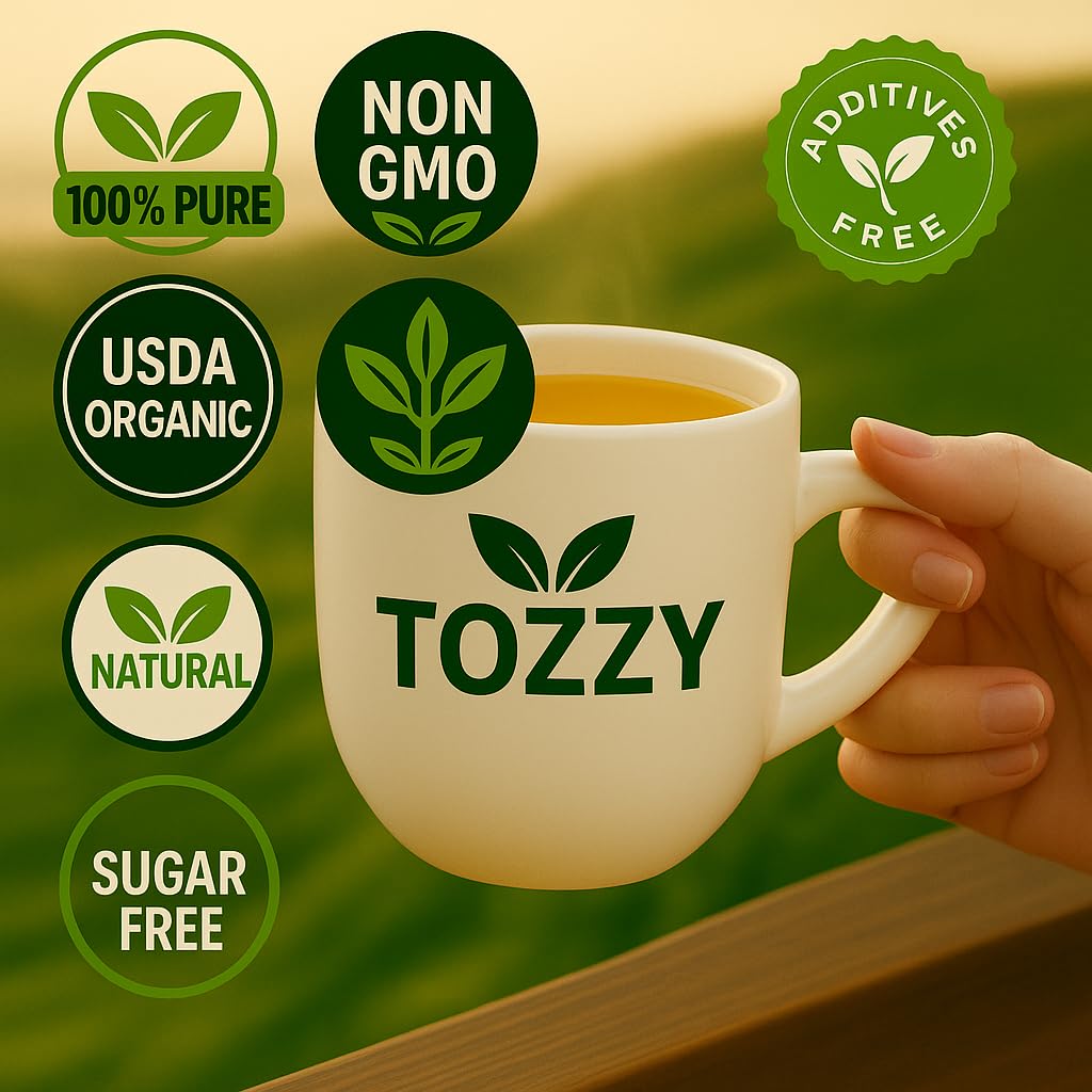 Tozzy Organic Yerba Mate Tea  Unsmoked - 100 Count  Plant-Based Pyramid Tea Bags