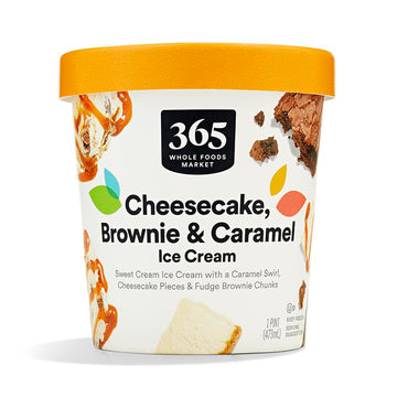 365 by Whole Foods Market Cheesecake, Brownie & Caramel Ice Cream, 1 PT