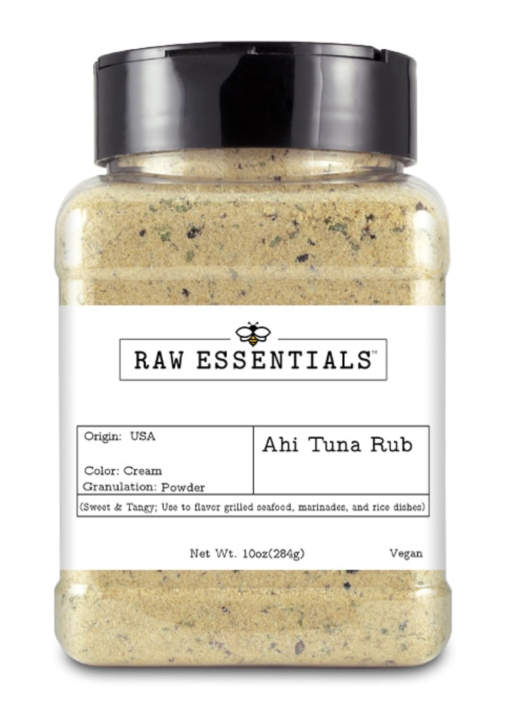 Raw Essentials Ahi Tuna Rub - Sweet, Spicy, and Tangy Flavor for Ahi Tuna Steak, grilled seafood, Marinades and Rice Dishes - 10