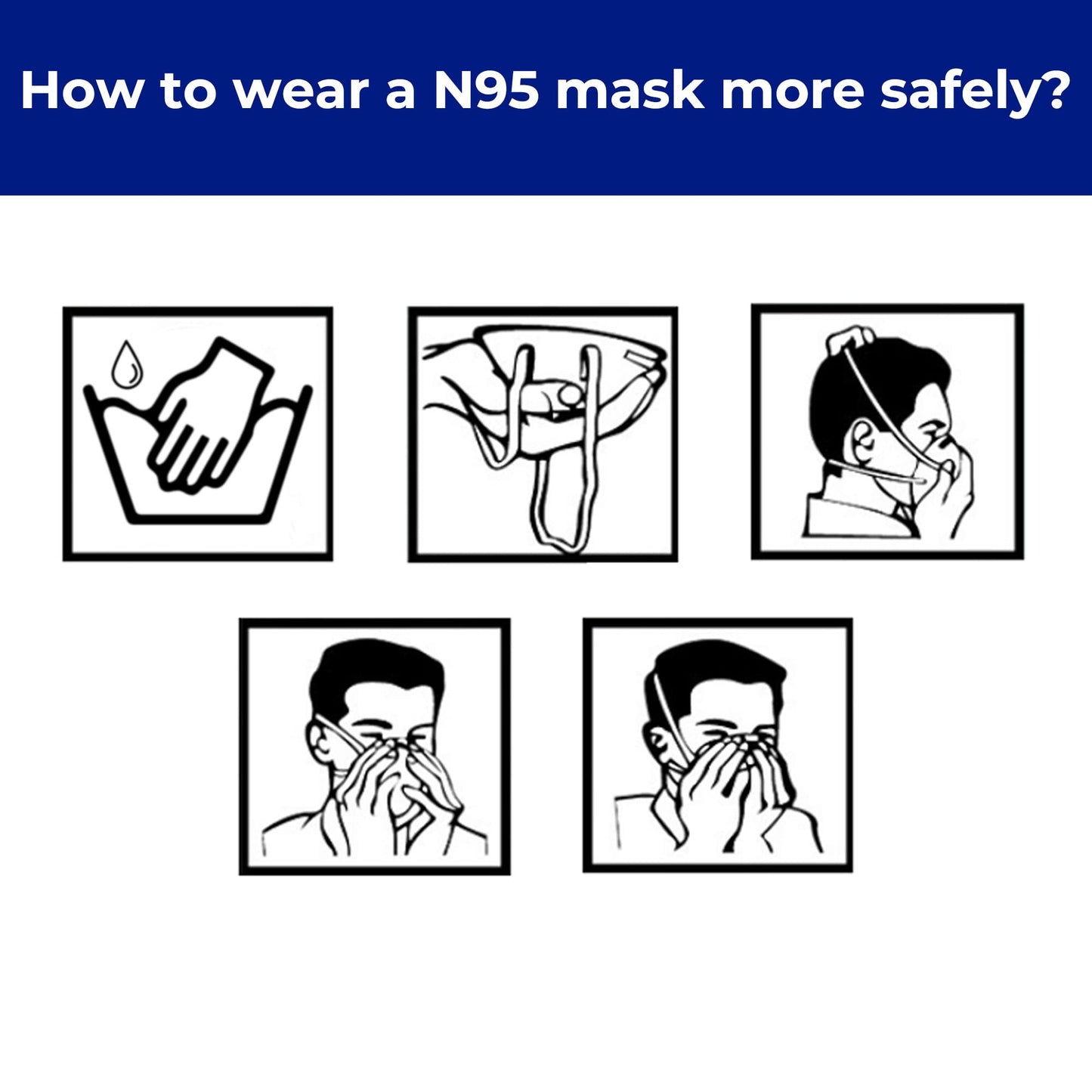 Funight N95 Mask 20 Pack Niosh Certified Respiratory Particulate Filtering Face Mask Personal Protective Use Comfortable Protect