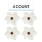 Global Sugar Art Poppy Anemone Sugar Cake Flowers, White, 4 Count By Chef Alan Tetreault