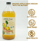 Mother Earth Vinegar Organic Apple Cider Vinegar with The Mother, Raw, Unfiltered, 32 Fl Oz Glass Bottle