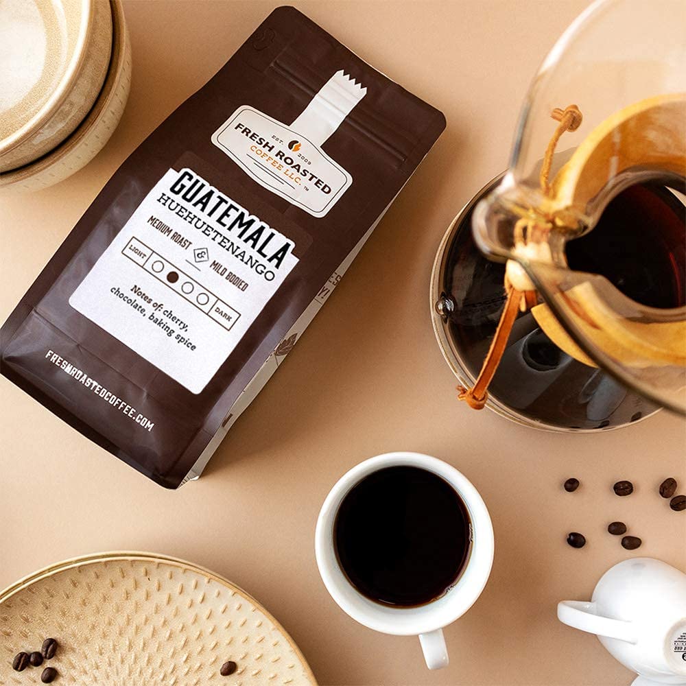 Fresh Roasted Coffee, Guatemalan Huehuetenango, 2 Lb (32 Oz), Medium Roast, Kosher, Ground