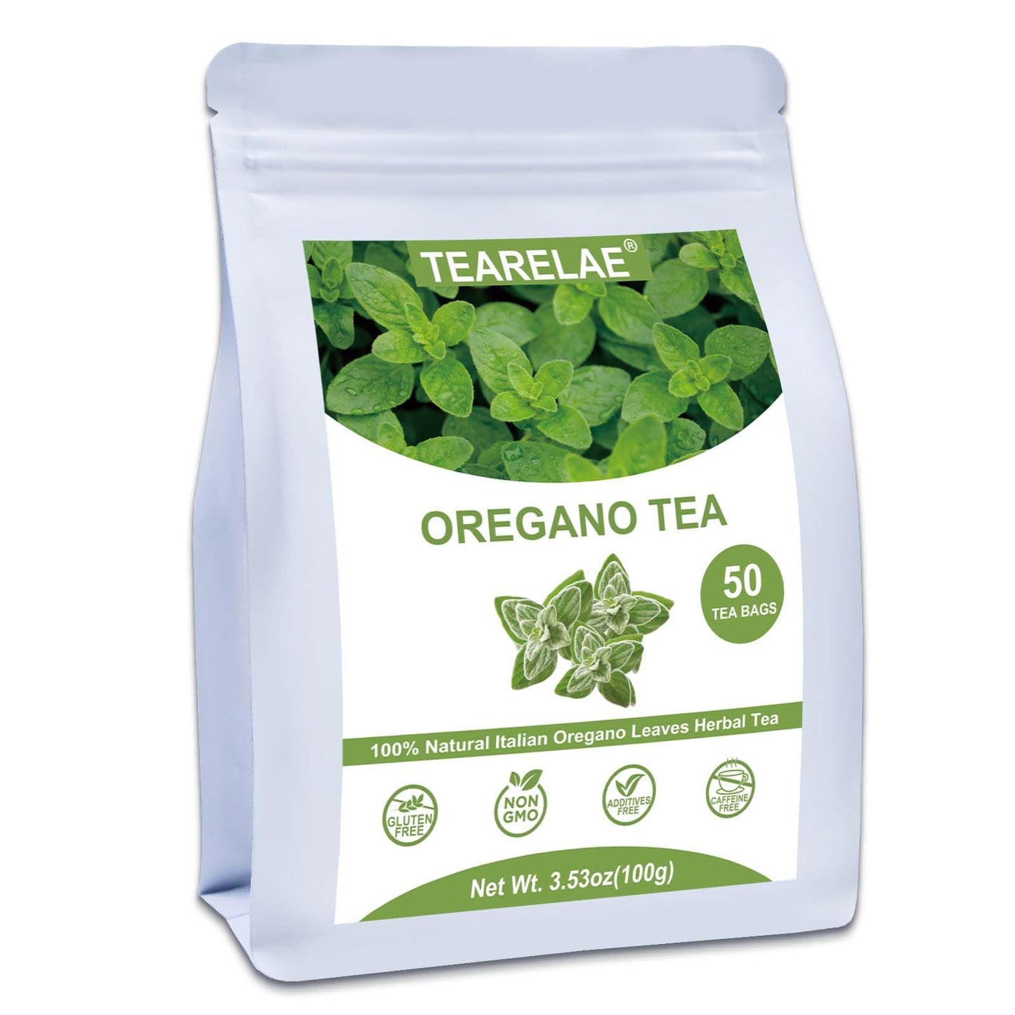 TEARELAE Oregano Tea Bags - Premium Natural Oregano Leaves - 50 Count - Non-GMO, Caffeine-Free