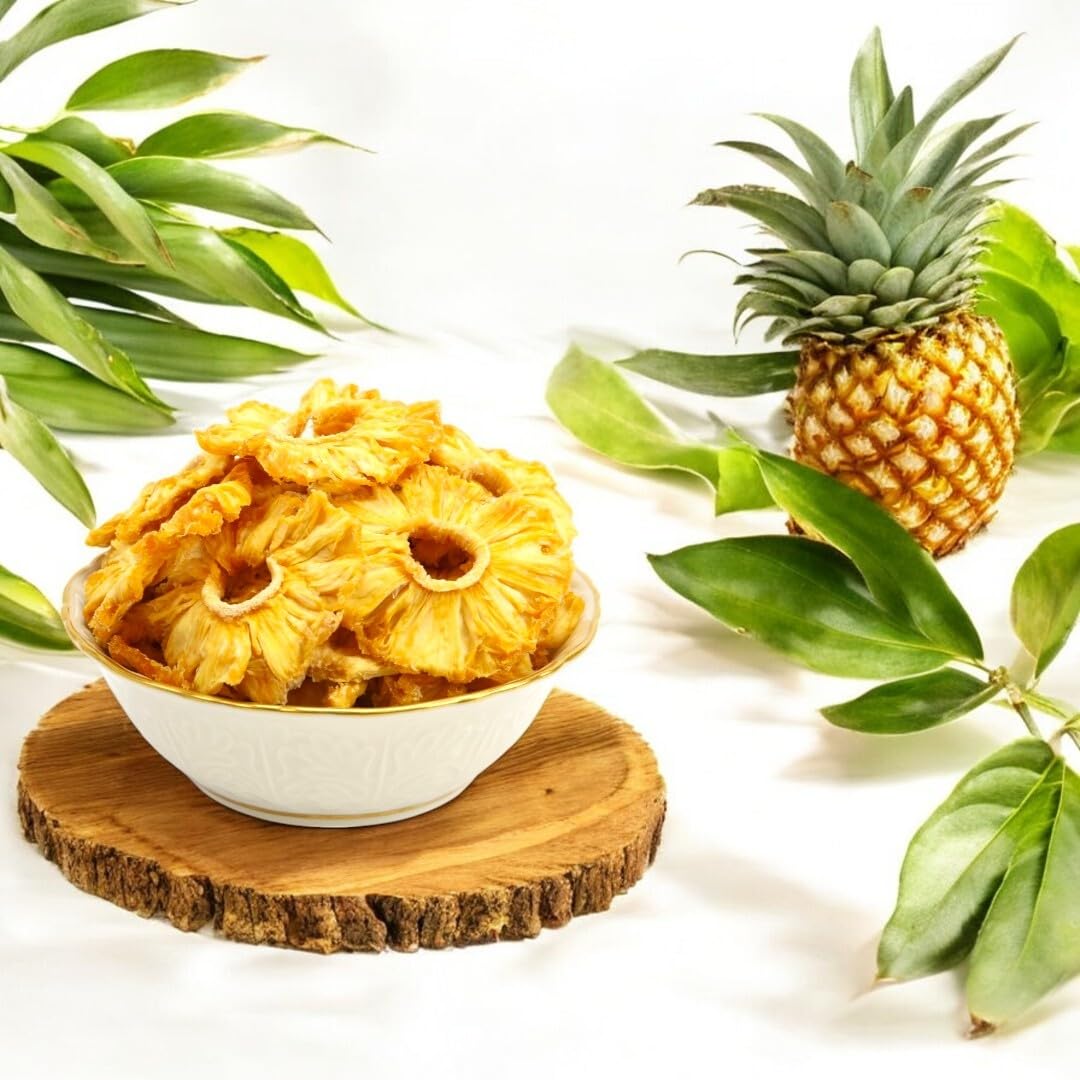 Anna and Sarah No Sugar Added Dried Pineapple Rings, 16 Oz, Vegan, Kosher, Unsweetened, Resealable Bag, Natural Fruit Snack