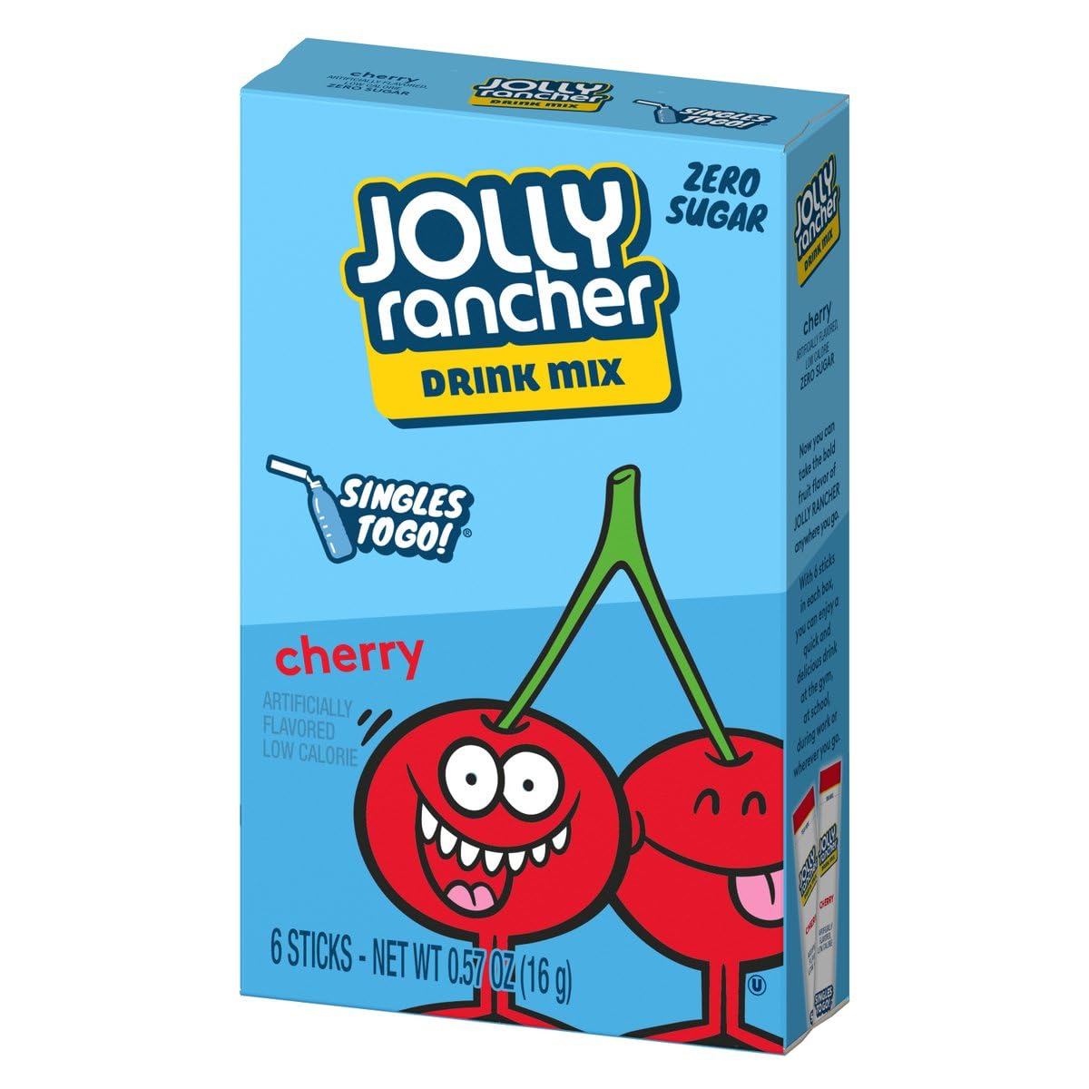 Jolly Rancher Singles to Go Drink Mix Variety 4 Pack - Green Apple, Watermelon, Blue Raspberry and Cherry