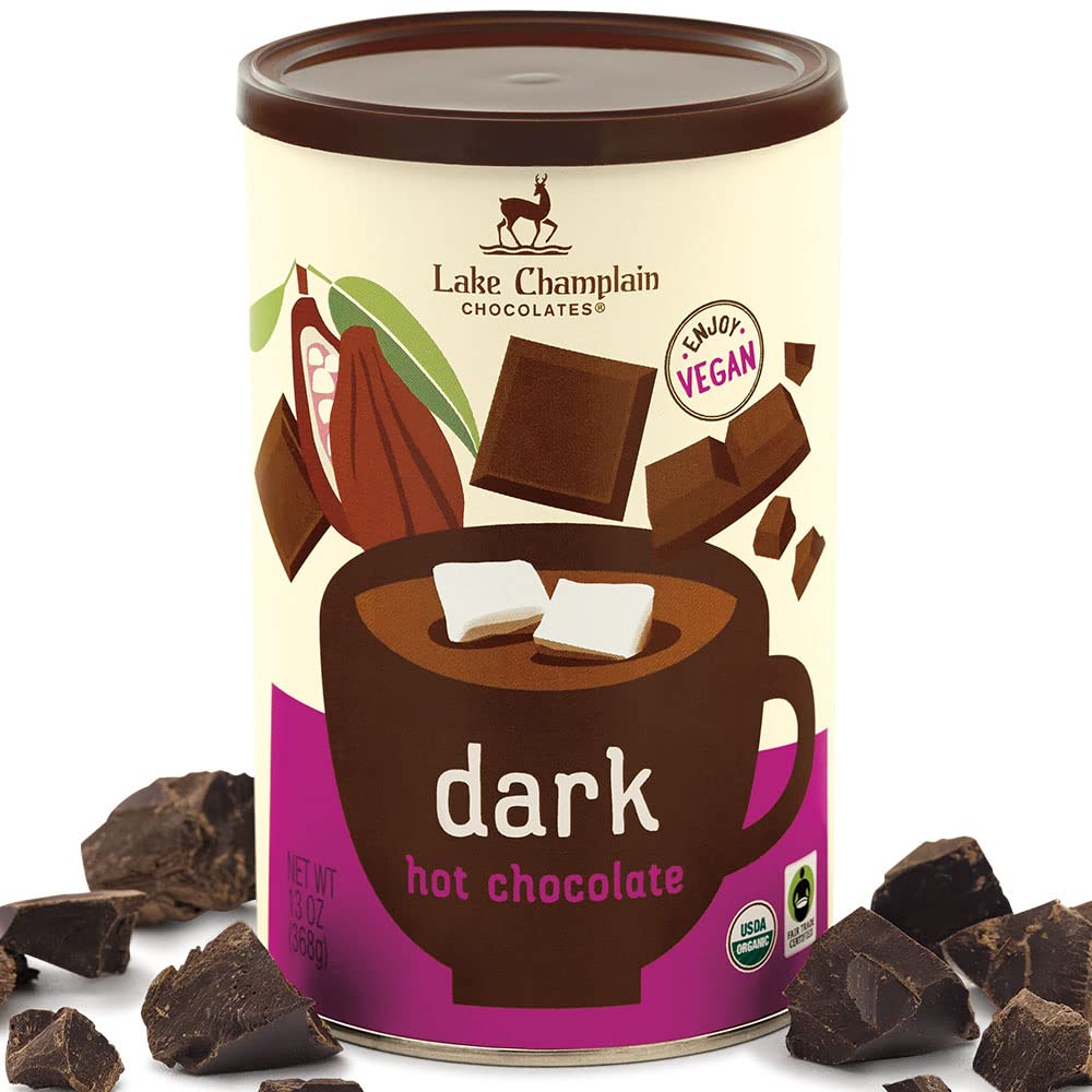 Lake Champlain Organic Dark Hot Chocolate, 13 Servings, 13 Ounces