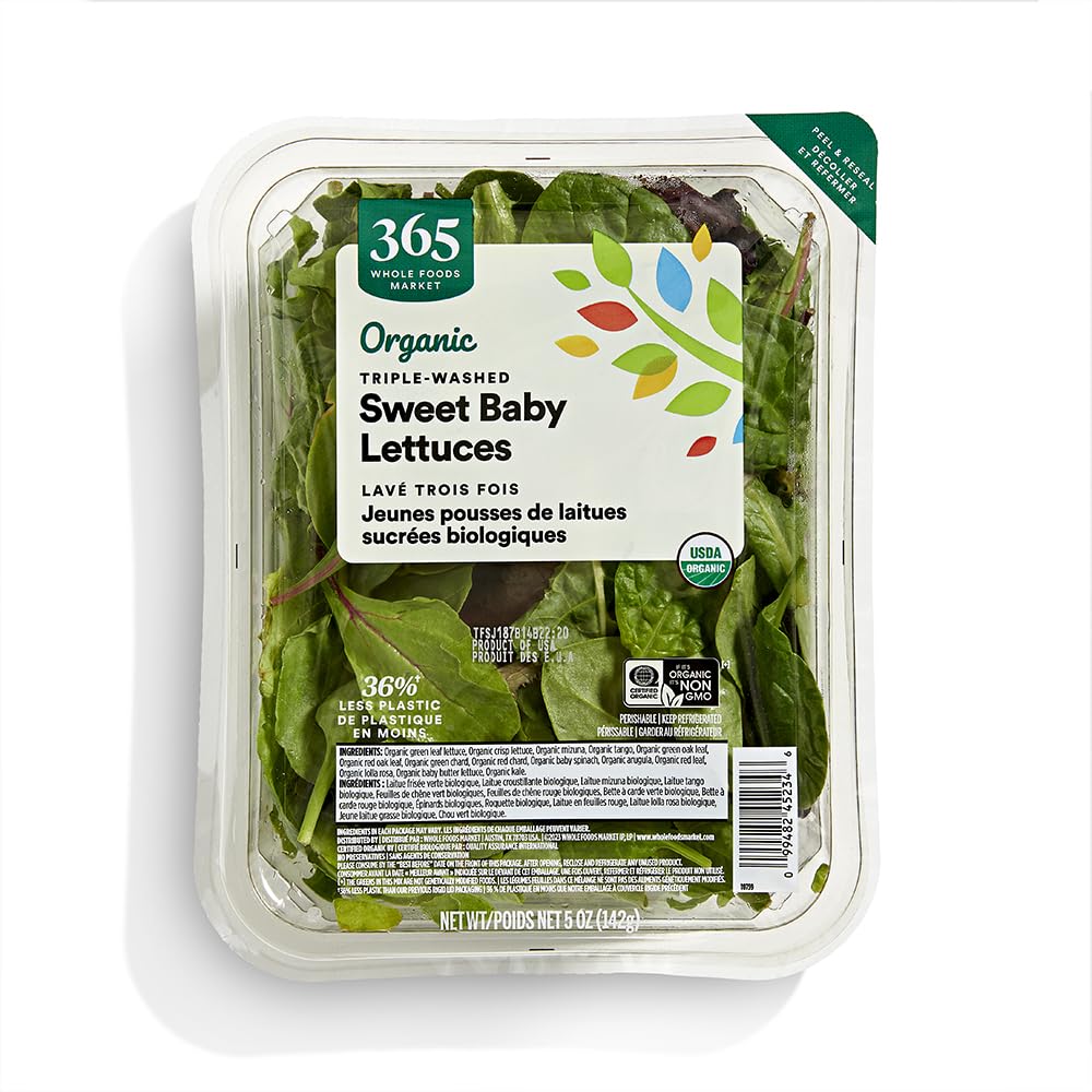 Whole Foods Market, Organic Sweet Baby Lettuces, 5 oz