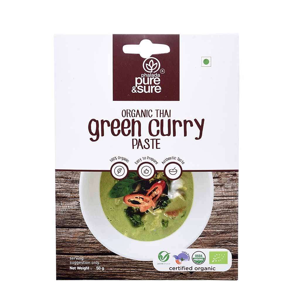 Pure & Sure Organic Green Thai Curry Paste | Natural Curry Paste, Thai Kitchen Ingredients | Ready To Cook Food Products, No Pre