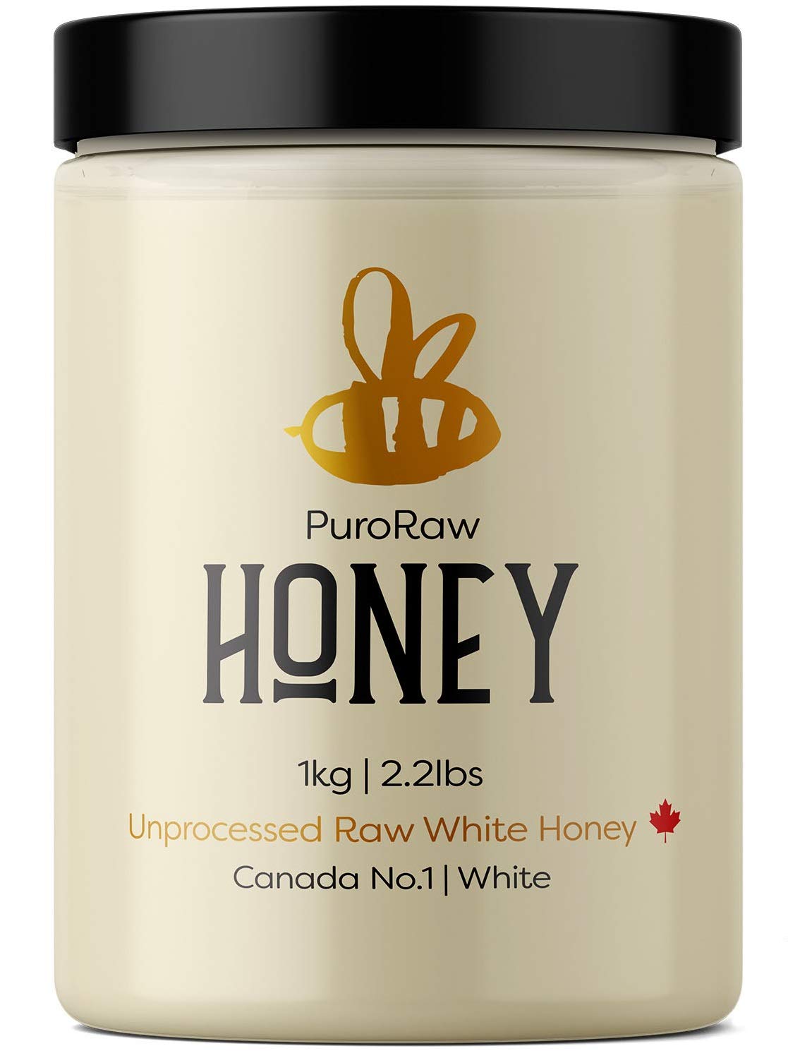 Raw Honey, 2.2 lb. White Honey, Raw Unfiltered Honey, Pure Honey, Natural Honey Raw Unfiltered, White Raw Honey from the Canadia