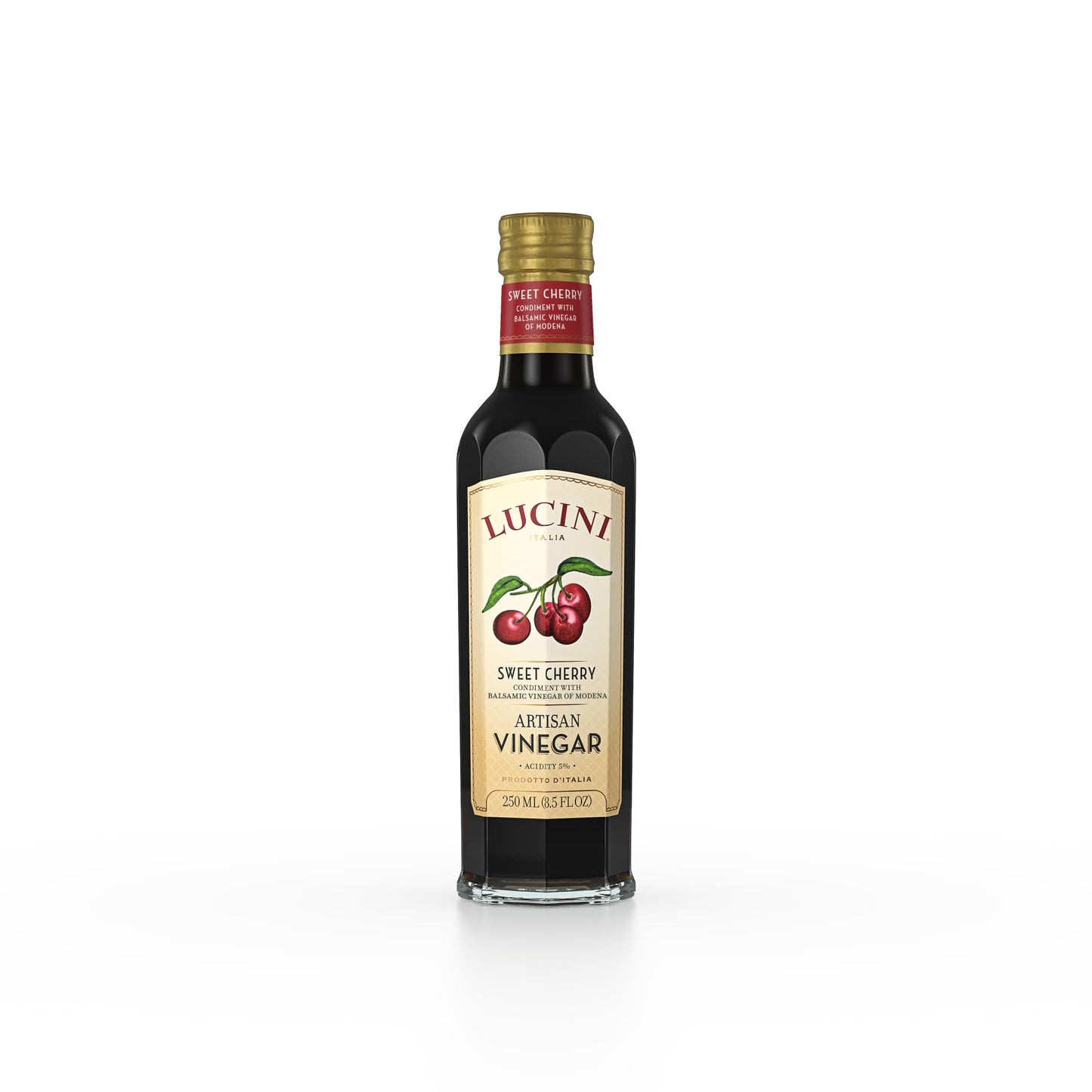 Lucini Sweet Cherry Balsamico Artisan Vinegar, 250 mL (Pack of 6)