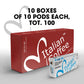 DELICITALY Italian Coffee Pods, 100 Decaffeinated Espresso compact pieces, Compatible with Nespresso Original Machines, 1 Count