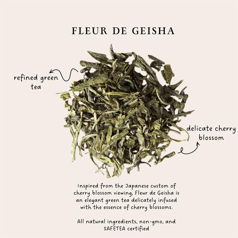 Palais des Thés Geisha Flower Green Tea - 3.5oz Loose Leaf Gift Tin, Fleur de Geisha Color