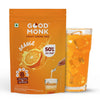 Good Monk Fruit Drink Mix (Natural Orange Powder), 50% Less Sugar with 8 Vitamins & Minerals (Vitamin B12, C, D, Iron & more) | 