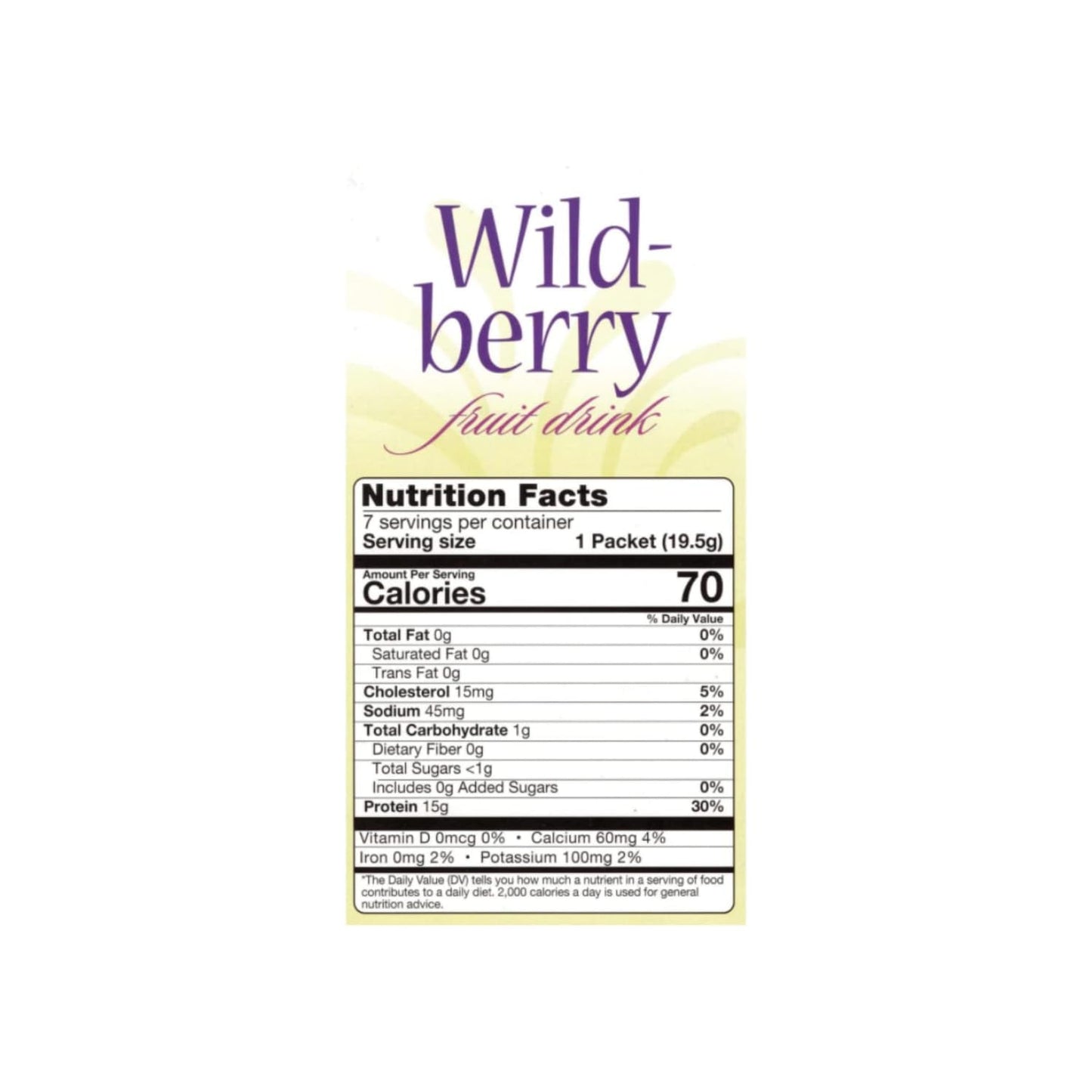 Nutmeg State Nutrition High Protein Diet Fruit Drink - 15g Protein, Low Calorie, Wild Berry, 0.71 Ounce (Pack of 1)