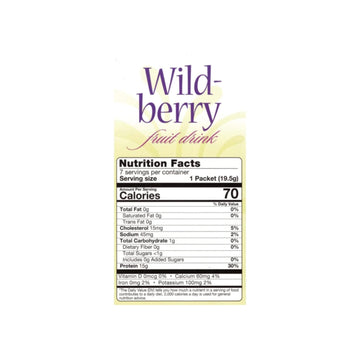 Nutmeg State Nutrition High Protein Diet Fruit Drink - 15g Protein, Low Calorie, Wild Berry, 0.71 Ounce (Pack of 1)