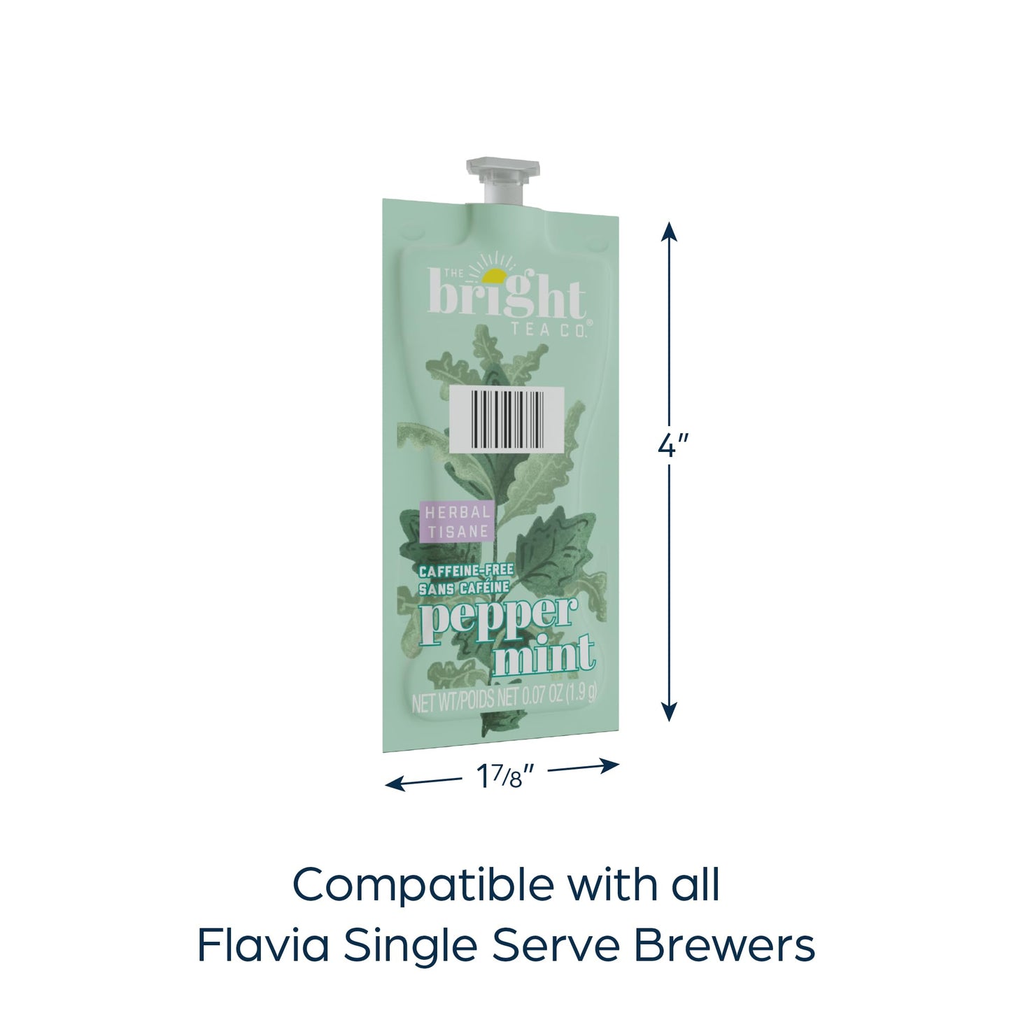 Flavia Peppermint Herbal Tea Fresh Pack for Flavia malt-inspired, 100 Count