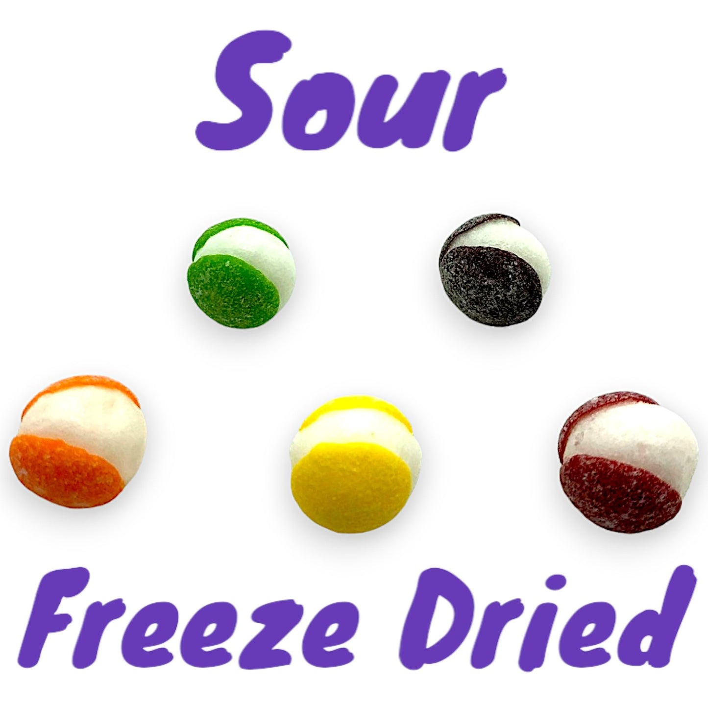 Klub Bulk Premium Freeze Dried Candy Sour Dried Crunchy Comets-1 Lb Fruity Crispy Crunchy Sour Candy Popping Into A Unique Shape