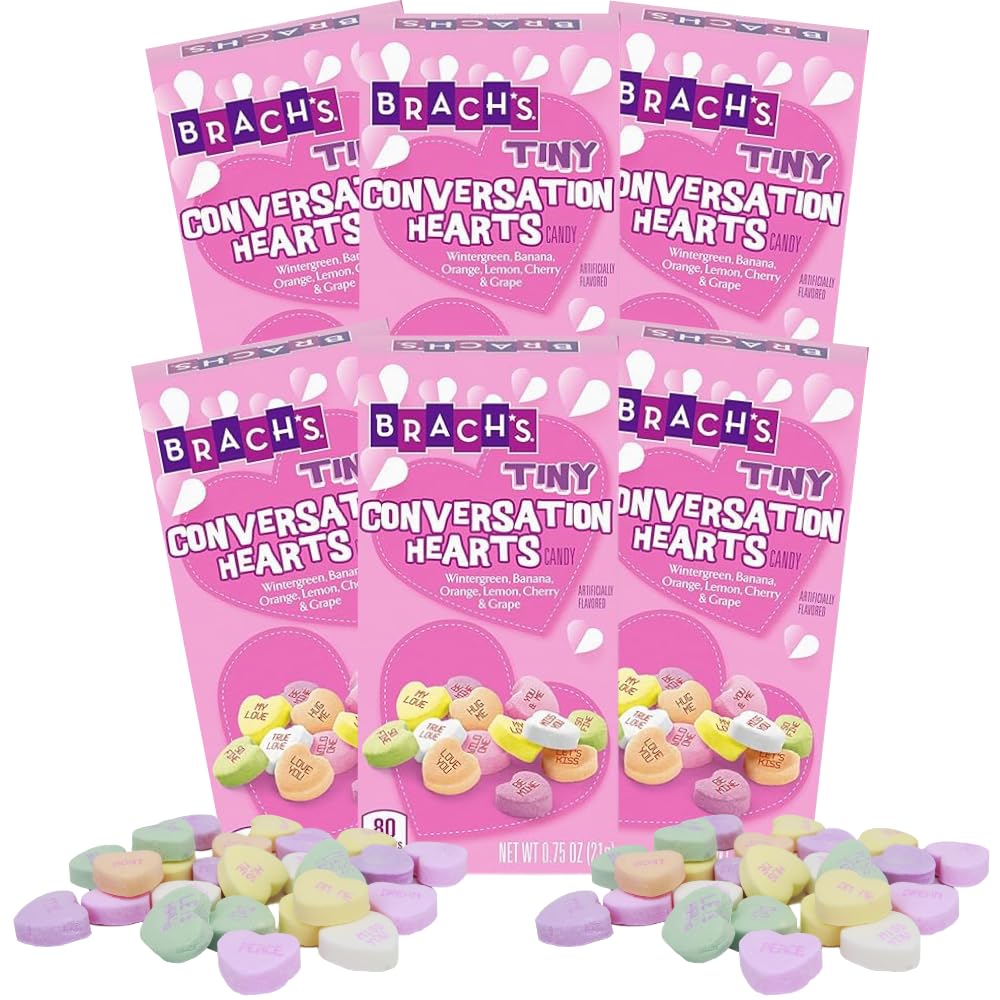 Needzo Tiny Candy Conversation Hearts Individual Box Set with To/From, Valentines Party Favors or Classroom Snacks, 4 Pack, 1 Ou
