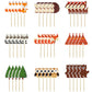 DRWATE 60PCS Woodland Creatures Cupcake Toppers Picks - Cardboard Cake Decorations for Baby Shower, Kids Birthday, Safari Party