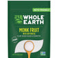 Whole Earth Sweetener Co. Monk Fruit Sweetener With Erythritol, Plant-Based Sugar Alternative, 12 Ounce (Pack Of 4)