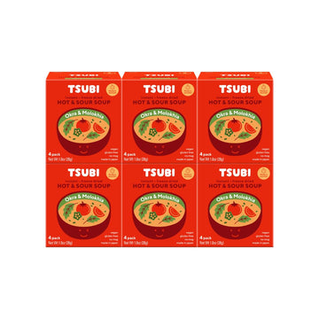 Tsubi Soup Freeze-Dried Tomato Soup Packets - Instant, Vegan, Easy Mix, Gluten & MSG-Free, and Flavorful - Ready in Seconds - Ho