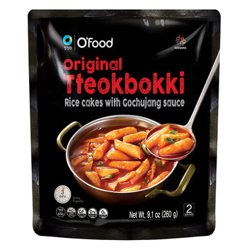 C O'Food Original Tteokbokki, Gluten-Free Korean Rice Cakes, Authentic Spicy Korean Street Food Snack, Perfect With Cheese And R