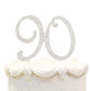 Hatcher lee Bling Crystal 90th Birthday Cake Topper - Silver Keepsake Decoration, Model HCL-035