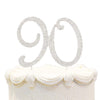 Hatcher Lee Bling Crystal 90 Birthday Cake Topper - Best Keepsake | 90Th Party Decorations Silver