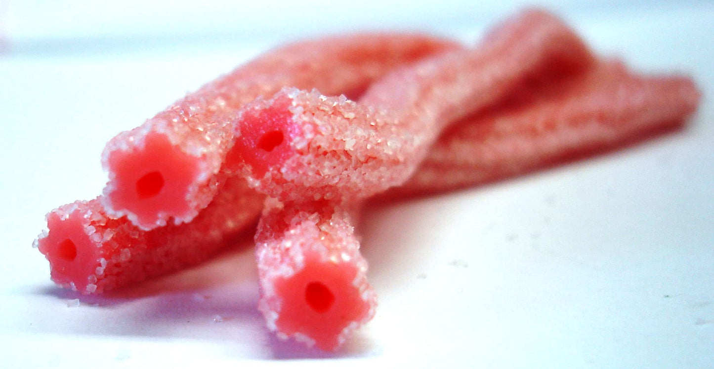 Sour Power Candy Straws, Pink Lemonade Straws, 1.75 Ounce - 24 Count (Pack Of 1)