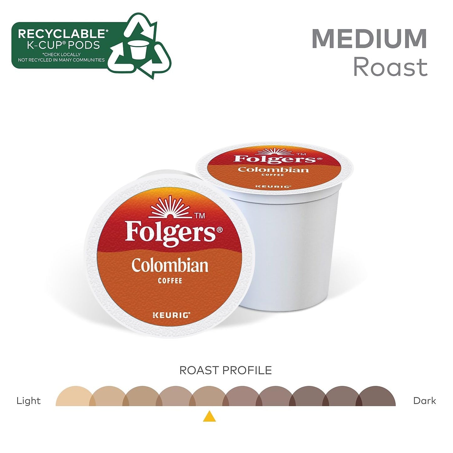 Folgers Lively Colombian K-Cup Pods for Keurig, 24 Count, Model CAJ-084
