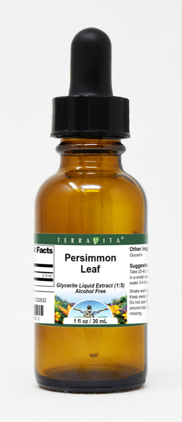 TerraVita Persimmon Leaf Glycerite Liquid Extract (1:5) - No Flavor (1 oz, ZIN: 522832) - 2 Pack