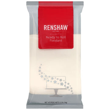Renshaw White Fondant Icing | 2.2lb | Ready to Roll, Smooth and Easy to Use, Preferred by Professionals for Cake Decoration, Coo