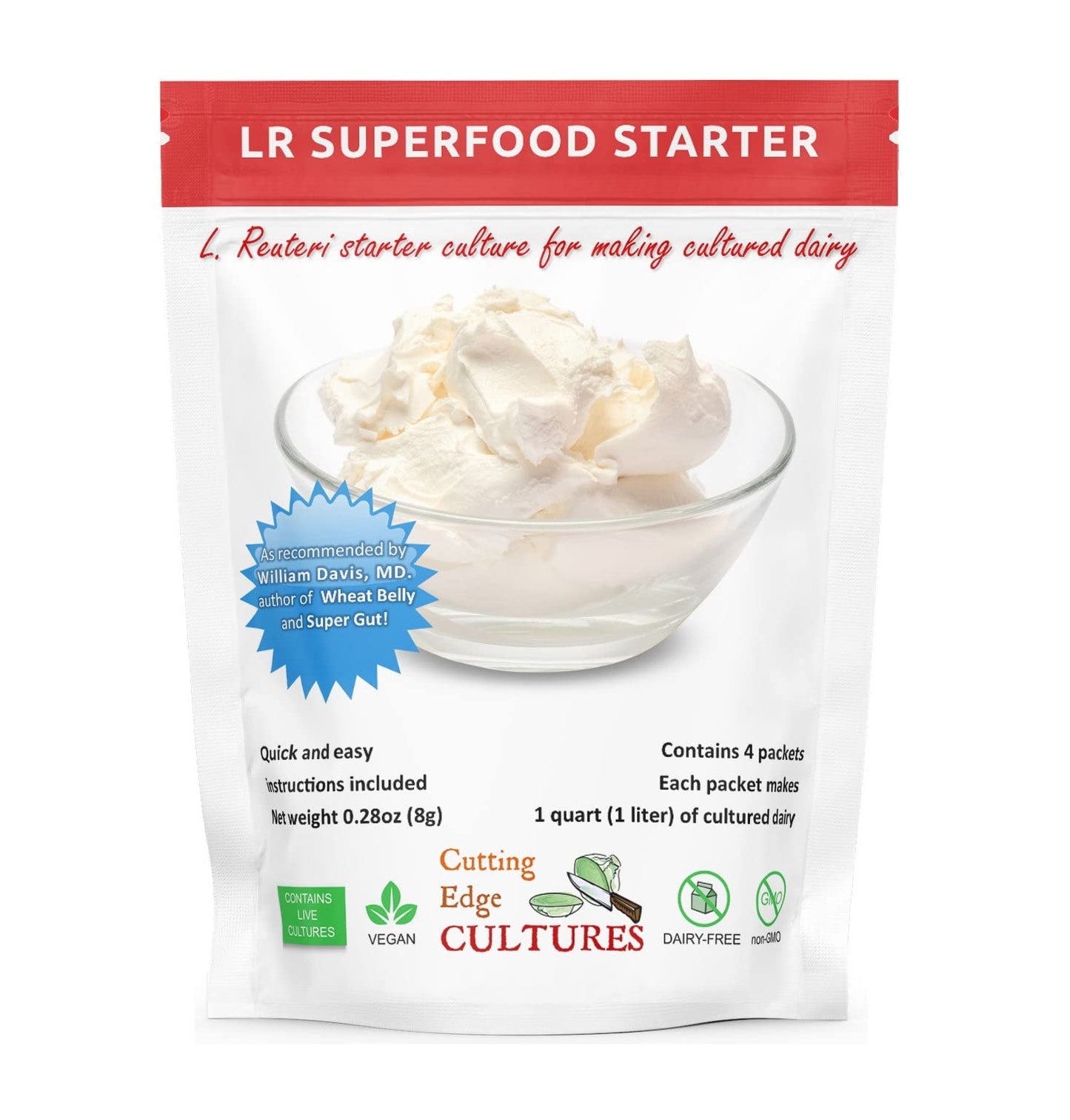 LR SuperFood Starter Culture L. Reuteri ProBiotic As Recommended by Dr William Davis Super Gut, MD Cultured Dairy Low and Slow Y
