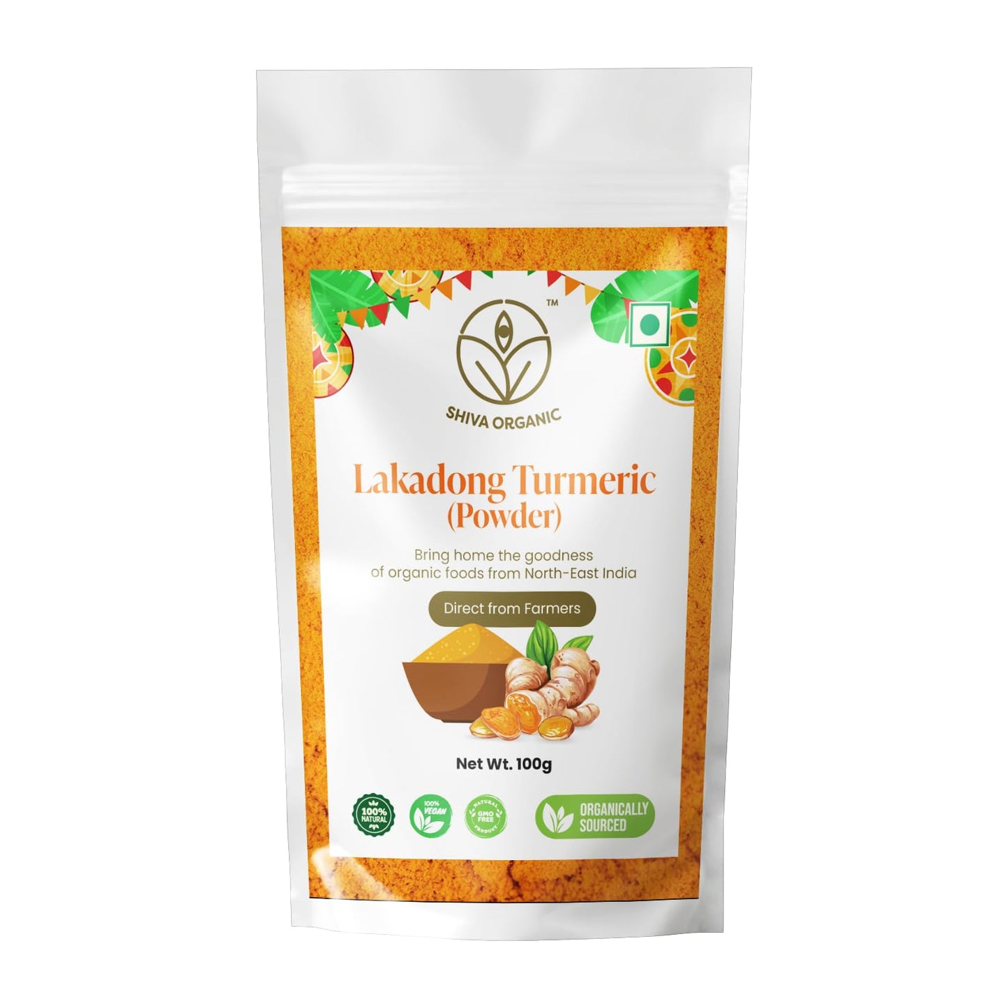 Shiva Organics Lakadong Turmeric Powder 100 g: Unleash the Essence of Northeast with a Culinary Marvel