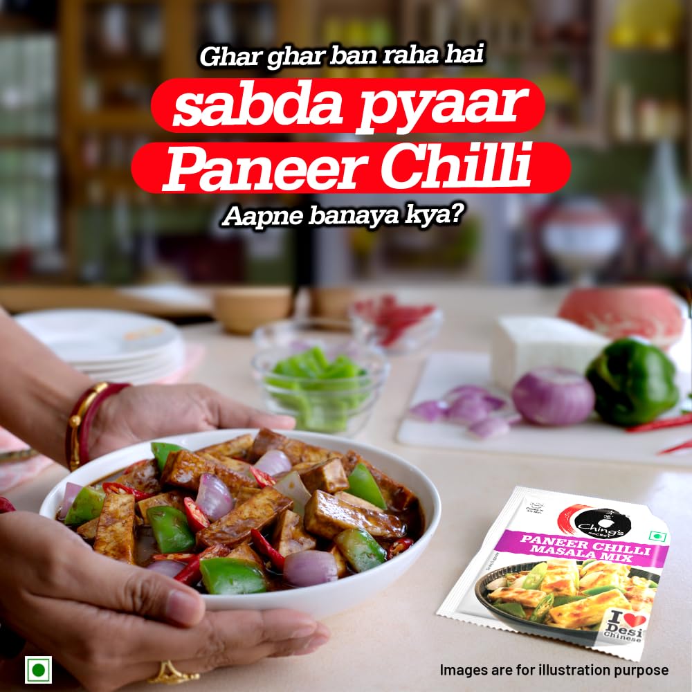Chings Secret Paneer Chilli Masala - 5 Single Use Pouch - 100 Gram