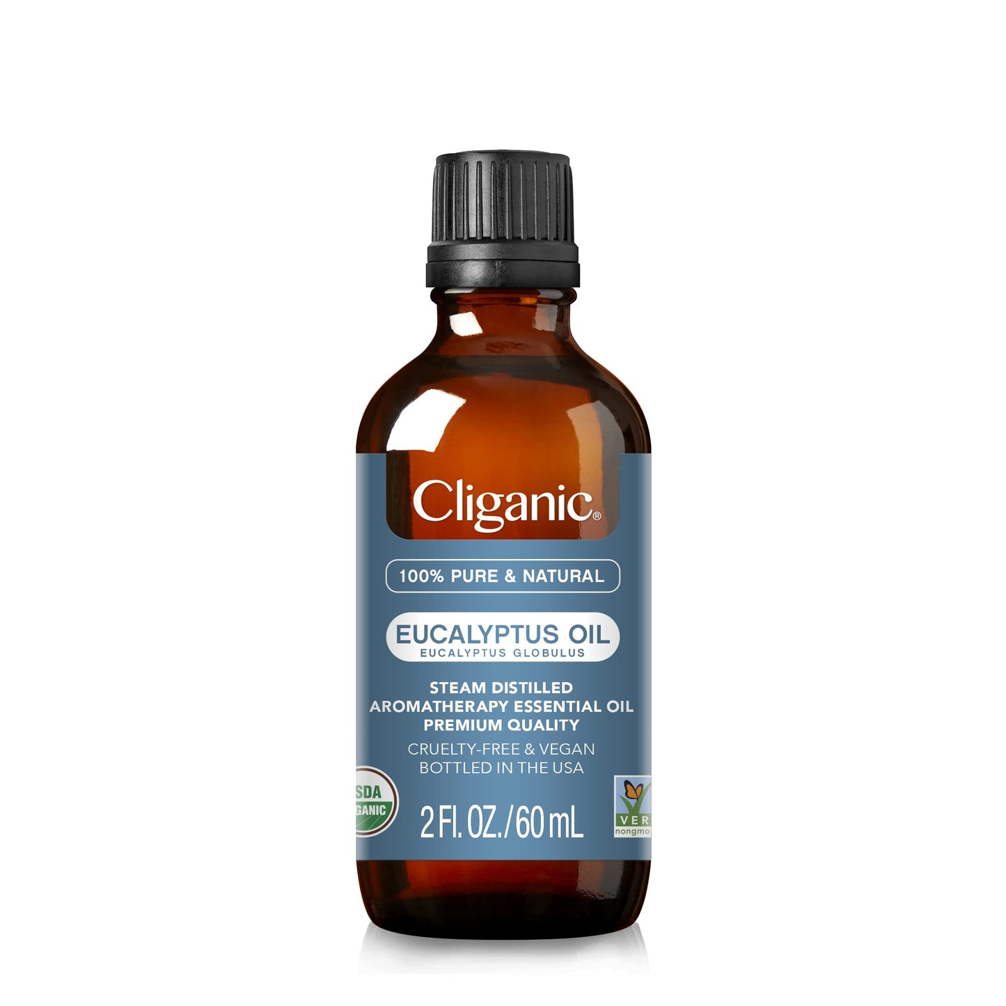 Cliganic Organic Eucalyptus Essential Oil - 100% Pure Natural For Aromatherapy Diffuser  Non-Gmo Verified