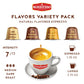 Roastesso Aluminum Espresso compact pieces Variety Pack, Natural Flavors - French Vanilla, Caramel, Chocolate, Hazelnut, 40 Count