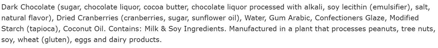 Sweetgourmet Dark Chocolate Covered Cranberries | 3 Pounds