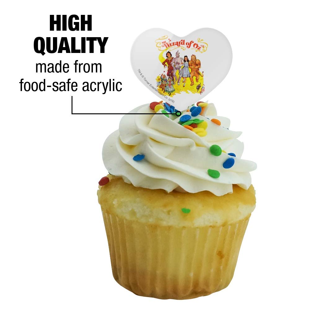 GRAPHICS & MORE Cupcake Picks Set of 6 - Yellow Acrylic Heart Toppers, Model CUPCAKE.HEART.WBGAM085.Z004881_8