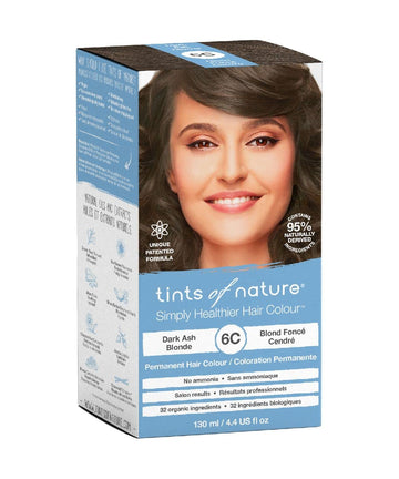 Tints Of Nature Permanent Hair Dye, Nourishes Hair  Covers Greys, 1 X 130Ml - 6C Dark Ash Blonde